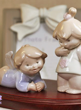 英国陶瓷结婚满月礼品摆件