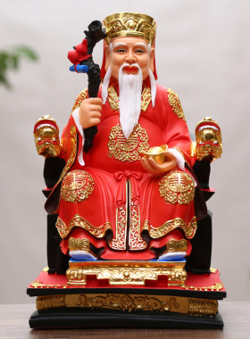 16寸土地公土地婆神像福德正神树脂佛像土地爷土地奶土地公婆38CM