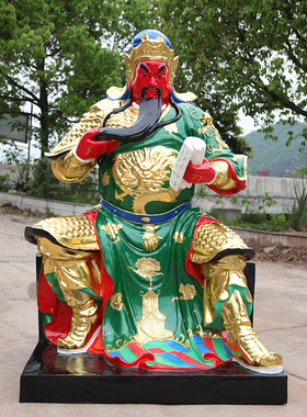 供奉韦陀珈蓝护法神像树脂玻璃钢