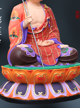 寺庙供奉九华山地藏王神像1米1地藏树脂佛像大型道明闵公地藏菩萨