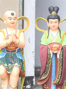 树脂善财童子风水观音菩萨佛像