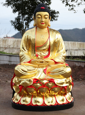 树脂带背光佛像贴金