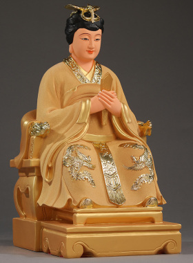 树脂供奉泰山娘娘碧霞元君圣母像