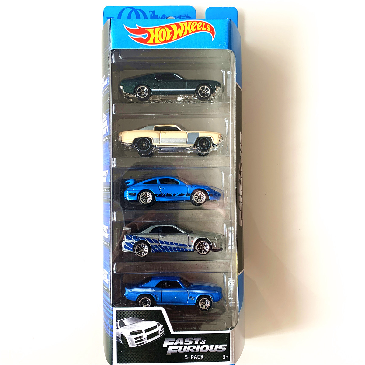 hotwheels风火轮小跑车GMG69速度与激情5辆装天际线保时捷911GT3R-图0