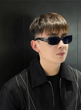 凹造型方形复古男女眼镜