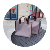 Вместительный и большой шоппер, водонепроницаемая льняная сумка, черный тканевый мешок