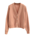 2019 đầu xuân mới ngắn áo len cổ chữ V áo len nữ rộng pit lưới áo len đỏ - Đan Cardigan cardigan nữ Đan Cardigan