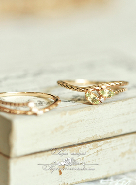 戒指925纯银月光石橄榄石