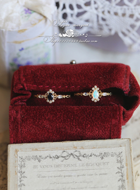 天然澳宝/蓝砂金石925银戒指项链