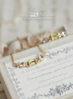 天然橄榄石戒指925纯银唯美女