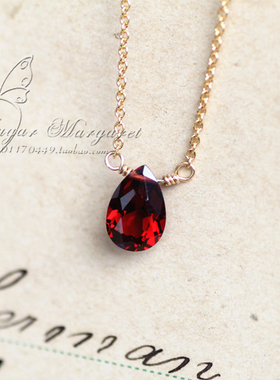 朱唇高品质切割酒红14k女石榴石