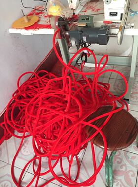 大号中国结制作红色绒布泡沫流苏