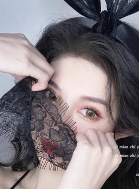黑色蕾丝兔耳朵发箍情趣性感女郎