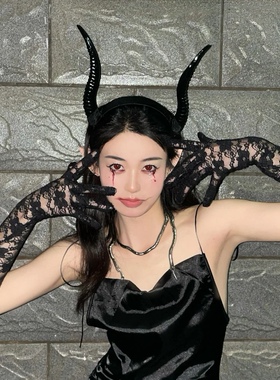 圣诞节羊角头饰恶魔角夏奇羊山羊