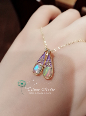 设计师款吊坠纯银鎏金