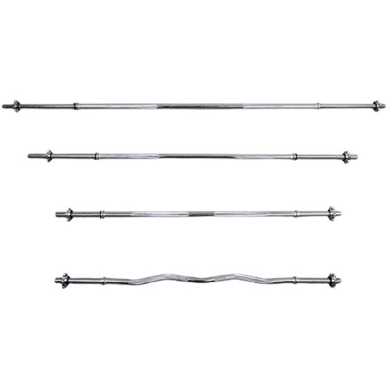 Electroplated barbell set 1.2/1.5/1.8 meters straight bar size curved bar weightlifting fitness equipment universal accessories