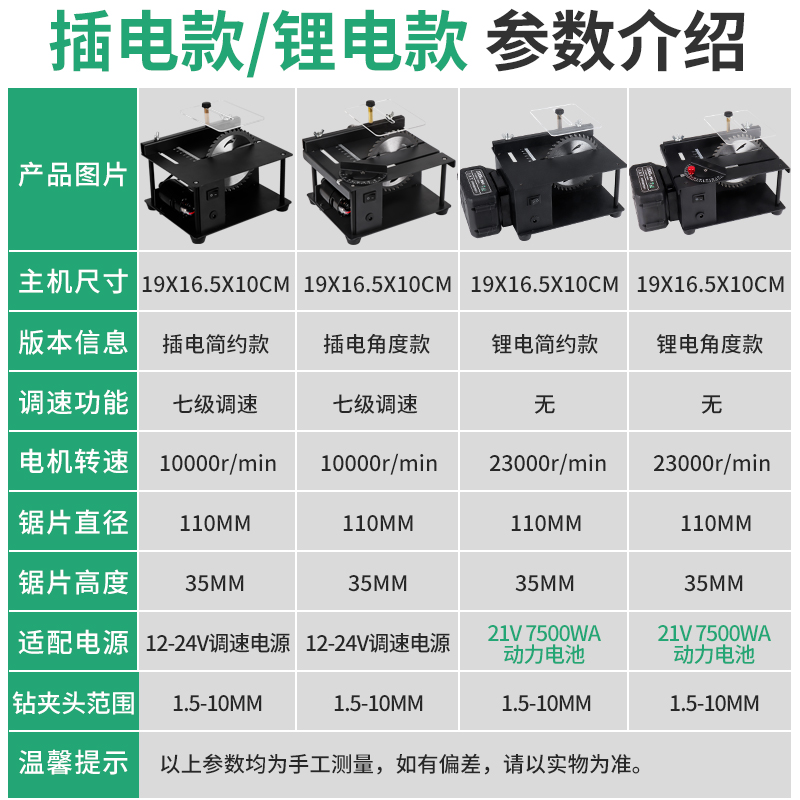 家用微型桌面迷你小台锯diy小型木工塑料电锯精密模型锯切割机 - 图1