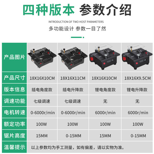 家用微型桌面迷你小台锯diy小型木工塑料电锯精密模型锯切割机 - 图1