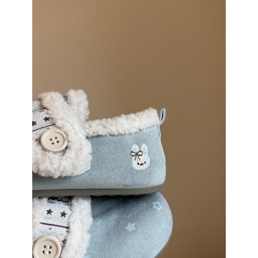 冬季厚底保暖加绒勃肯鞋女2025新款包头懒人一脚蹬棉鞋外穿毛毛鞋,淘宝优惠券,粉丝福利购,淘宝优惠卷