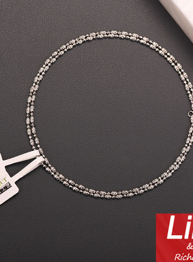 长款钻石链意大利百搭粗能万2025年基础配翡翠吊坠项链裸素链纯银