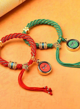 男女情侣唐卡五路财神手链手绳