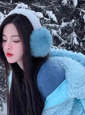 网红同款毛绒保暖防冻耳罩女款