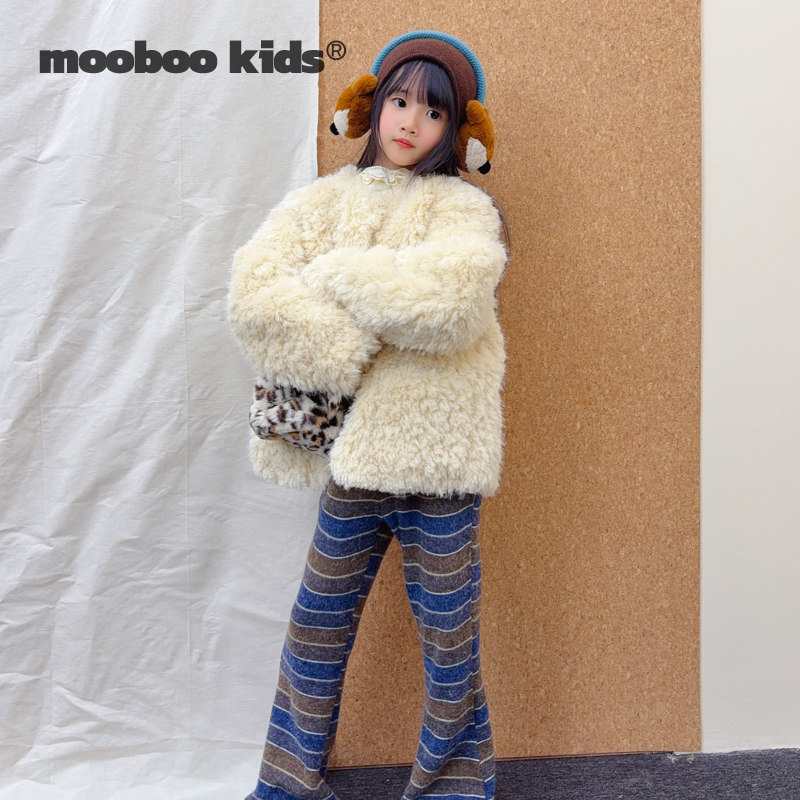 墨宝童装 MoobooKids_短款洋气杏白色皮草外套,淘宝优惠券,粉丝福利购,淘宝优惠卷