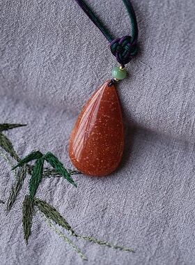 天然马达加斯加樱花玛瑙朱砂水滴