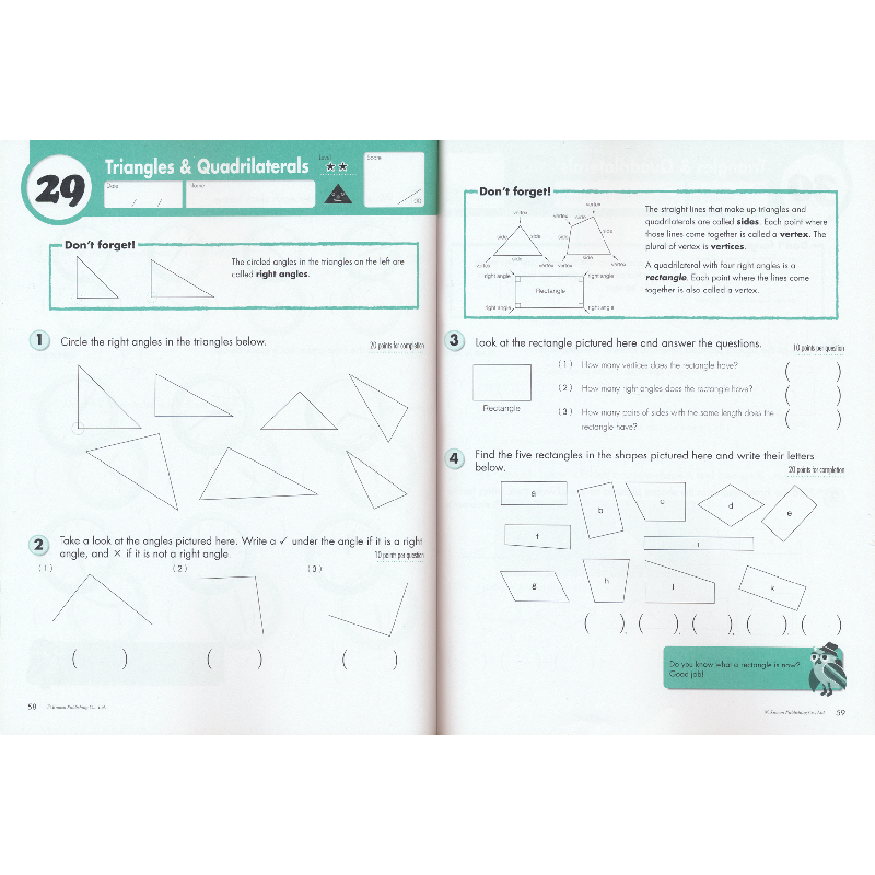 1-3年级数学几何和测量Kumon Math Workbooks Geometry & Measurement Grade 小学数学练习册 公文式教育英文原版 英语版数学题 - 图2