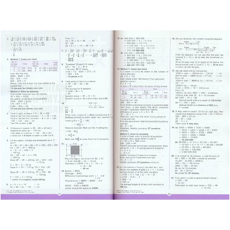 新加坡奥数竞赛真题册系列数学练习册1至6年级 SAP Mathematical Olympiad Training Book Level 1到6阶奥林匹克数学小学教辅 - 图2