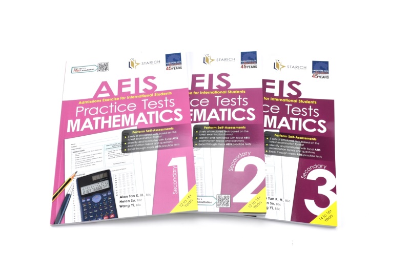 新加坡初中数学AEIS国际考试模拟 SAP AEIS Practice Tests Mathematics Secondary 1-3 初一到初三练习册 英文原版进口 - 图1