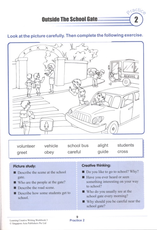 SAP Learning Creative Writing Workbook 新加坡学习系列英语写作练习册1-6年级 新加坡英语写作小学教辅教材 英文原版 基础阶段 - 图1