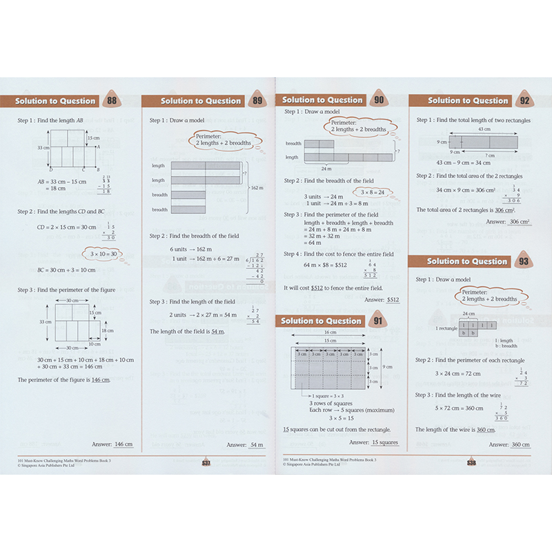 新加坡101道数学应用题 SAP 101 Challenging Maths Word Problems 小学1-6年级 建模思维 新加坡小学教辅练习册 英文原版 - 图1