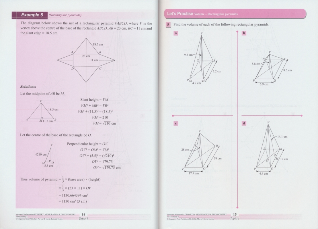 SAP Maths@Mavis Integrated Maths Geometry & Mensuration for Secondary 2 新加坡数学原版教辅 SAP综合数学初二年级几何与测定 - 图1