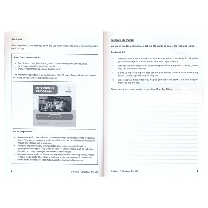 Casco Ace Your English Essay Writing 新加坡英语 小学PSLE 初中英语写作 初中低年级&O 水准考试 英文原版进口图书 - 图3