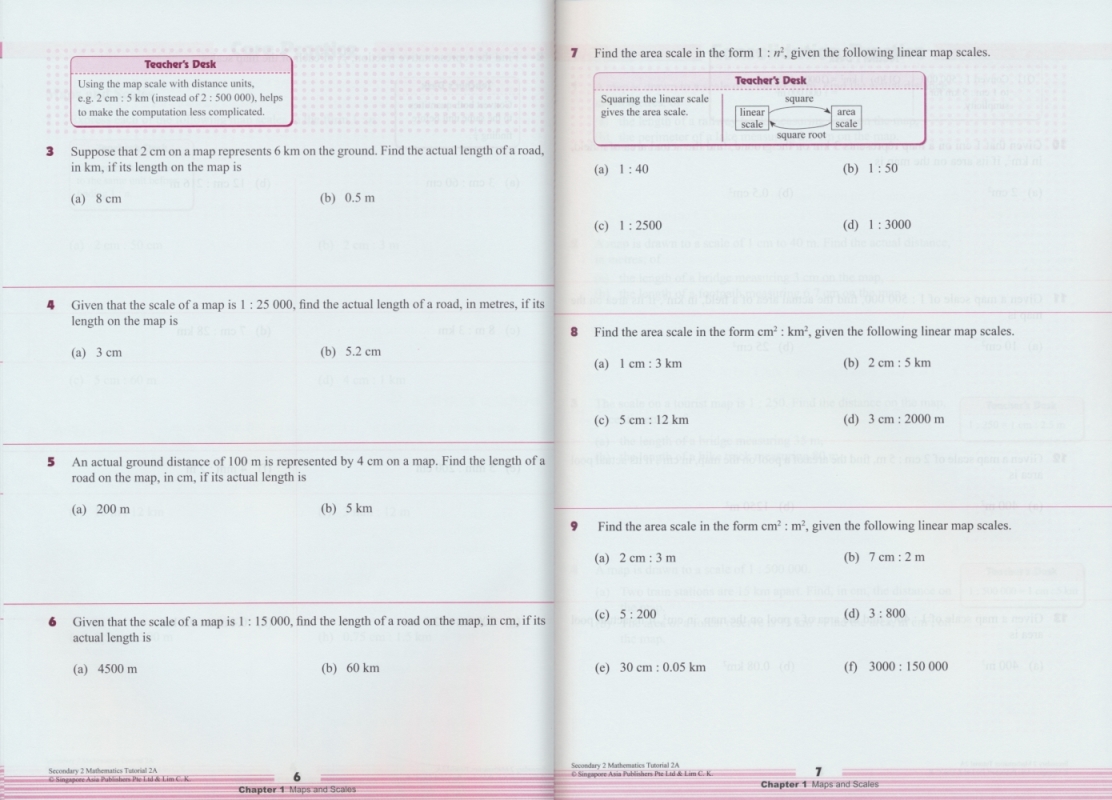 初二年级数学2A册 SAP Secondary 2 Mathematics Tutorial 2A新加坡数学初中教程系列 SAP初中原版教辅数学专项讲解练习册 13岁-图1