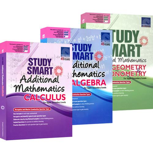 新加坡数学 SAP Study Smart Additional Mathematics Geometry Calculus Algebra 初中附加数学练习册 几何代数三角函数 英文原版 - 图3