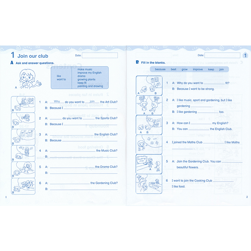 Longman Welcome to English Pre-task Language practice 4B新版香港朗文培生英语小学教材词汇句型练习册教辅四年级下册英文-图1