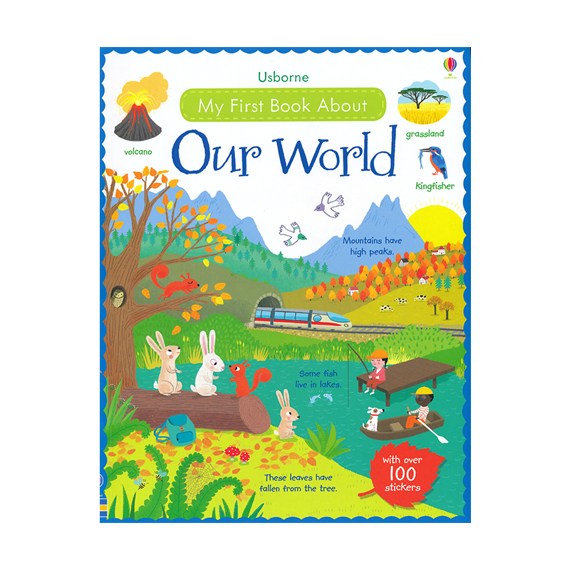 Usborne My First Book About Our World 我们的世界 生活常识 启蒙认知 幼儿主题单词贴纸书 益智 原版英文进口 儿童英语图书