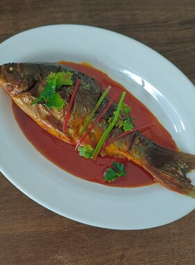 仿真糖醋鱼肉菜类摆设装饰品道具