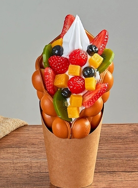 仿真鸡蛋仔模型冰淇淋糕陈列摆设