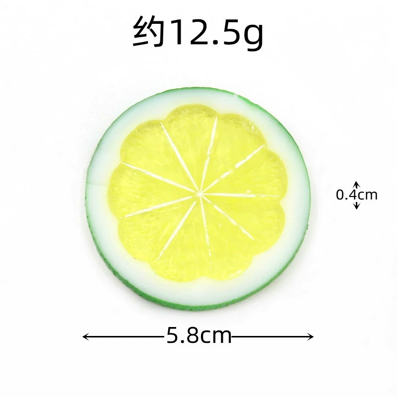 仿真柠檬片切橙子冰块模型水果干塑料蔬菜美食背景装饰摄影玩道具