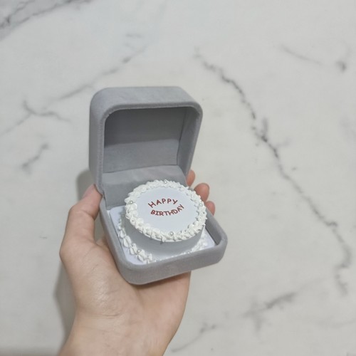 戒指盒子蛋糕模型网红首饰迷你小甜品装饰求婚情人节表白生日礼物 - 图2