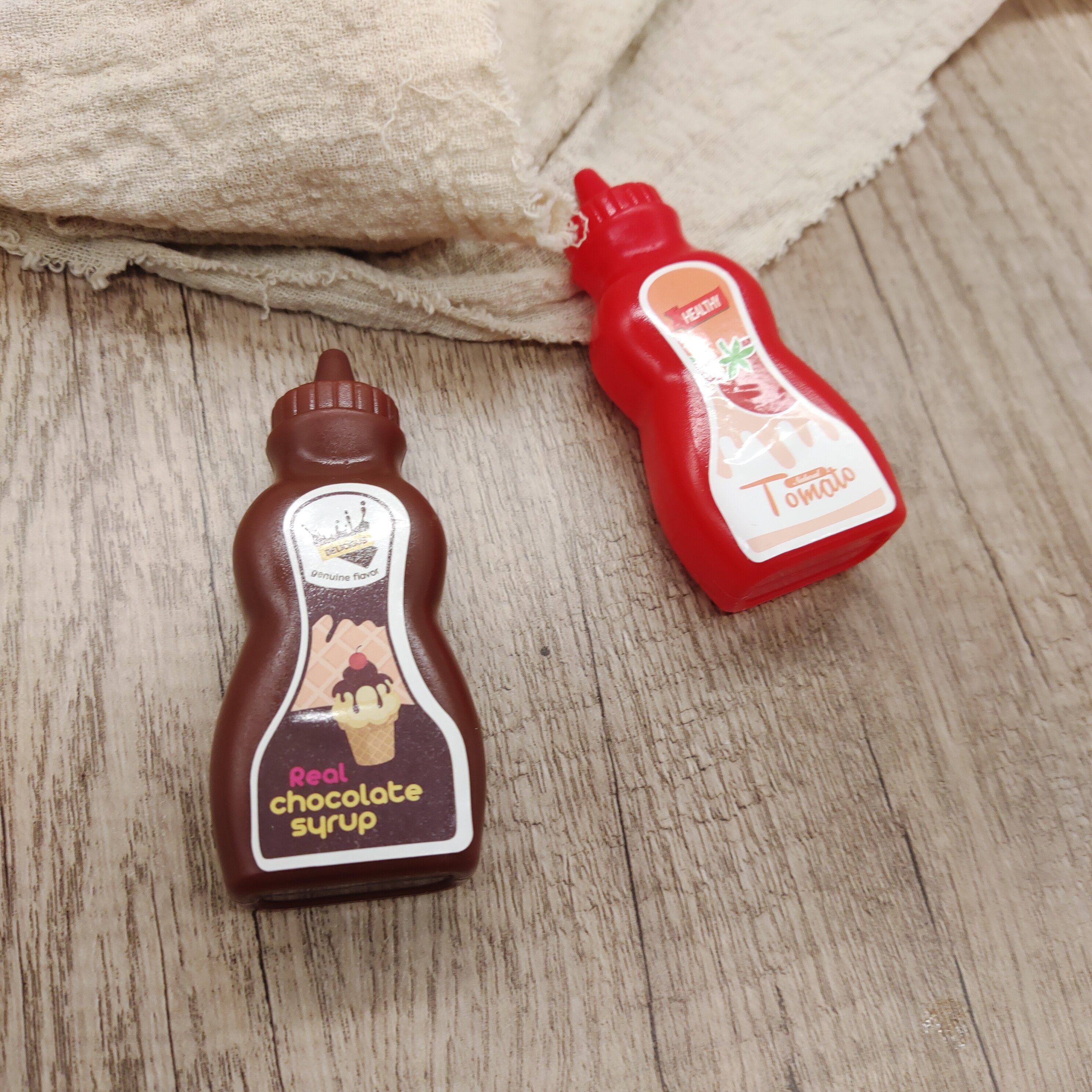 仿真番茄汁巧克力酱料瓶子儿童过家家益智小游戏塑料食玩道具,淘宝优惠券,粉丝福利购,淘宝优惠卷