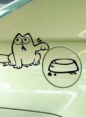 卡通猫咪车贴车门装饰贴刻字贴
