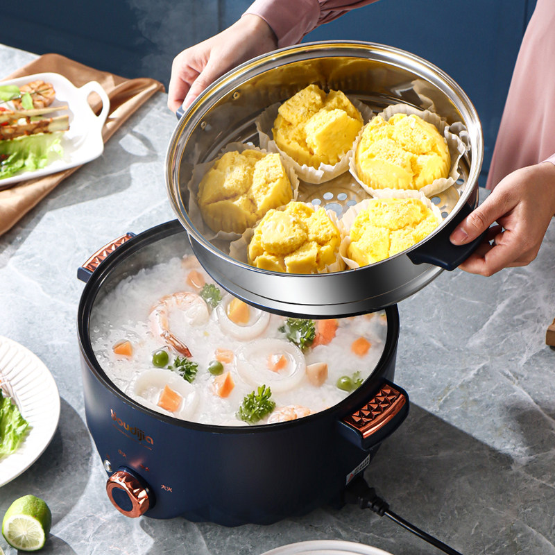 电煮锅多功能一体锅电热火锅专用锅家用蒸煮炖宿舍小电锅炒菜炒锅,淘宝优惠券,粉丝福利购,淘宝优惠卷