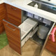 Push-pull pull drawer type hidden storage cabinet