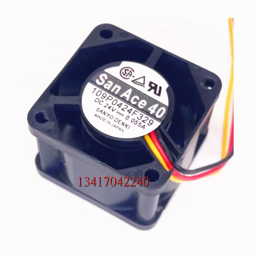全新SanAce40 109P0424F329 24V 0.055A 4028 4cm 变频器散热风扇 - 图1
