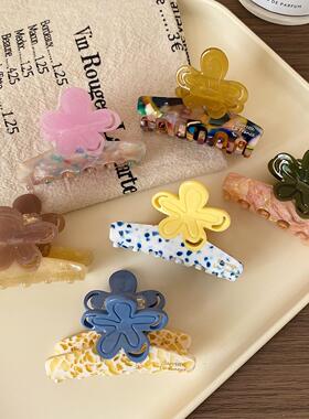 语婷韩系甜美花朵抓夹百搭高级感