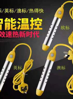 欧标美英规热得快烧水棒自动断电加热器电热棒家用跨境